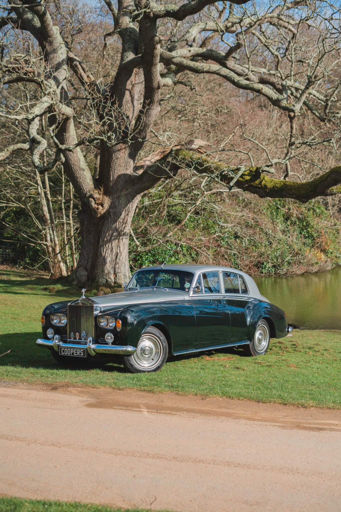 Rolls Royce Cloud angled view by lake